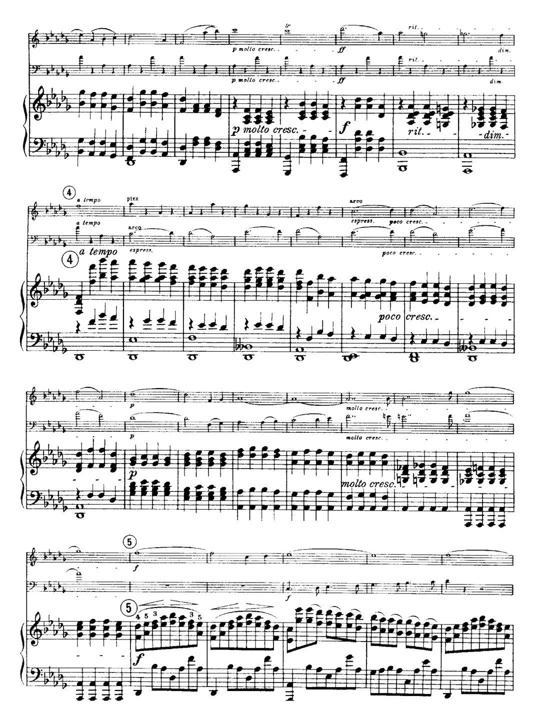 Franck《Piano Trio Op.1 No.1，F-sharp minor》（Ⅲ、小提琴+大提琴+钢琴伴奏）