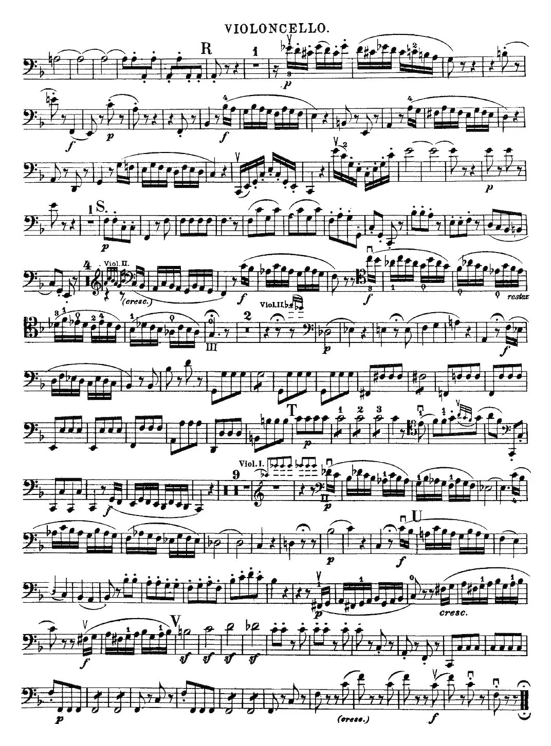 Mozart《Quartet No.23 in F Major，K.590》（Cello分谱）