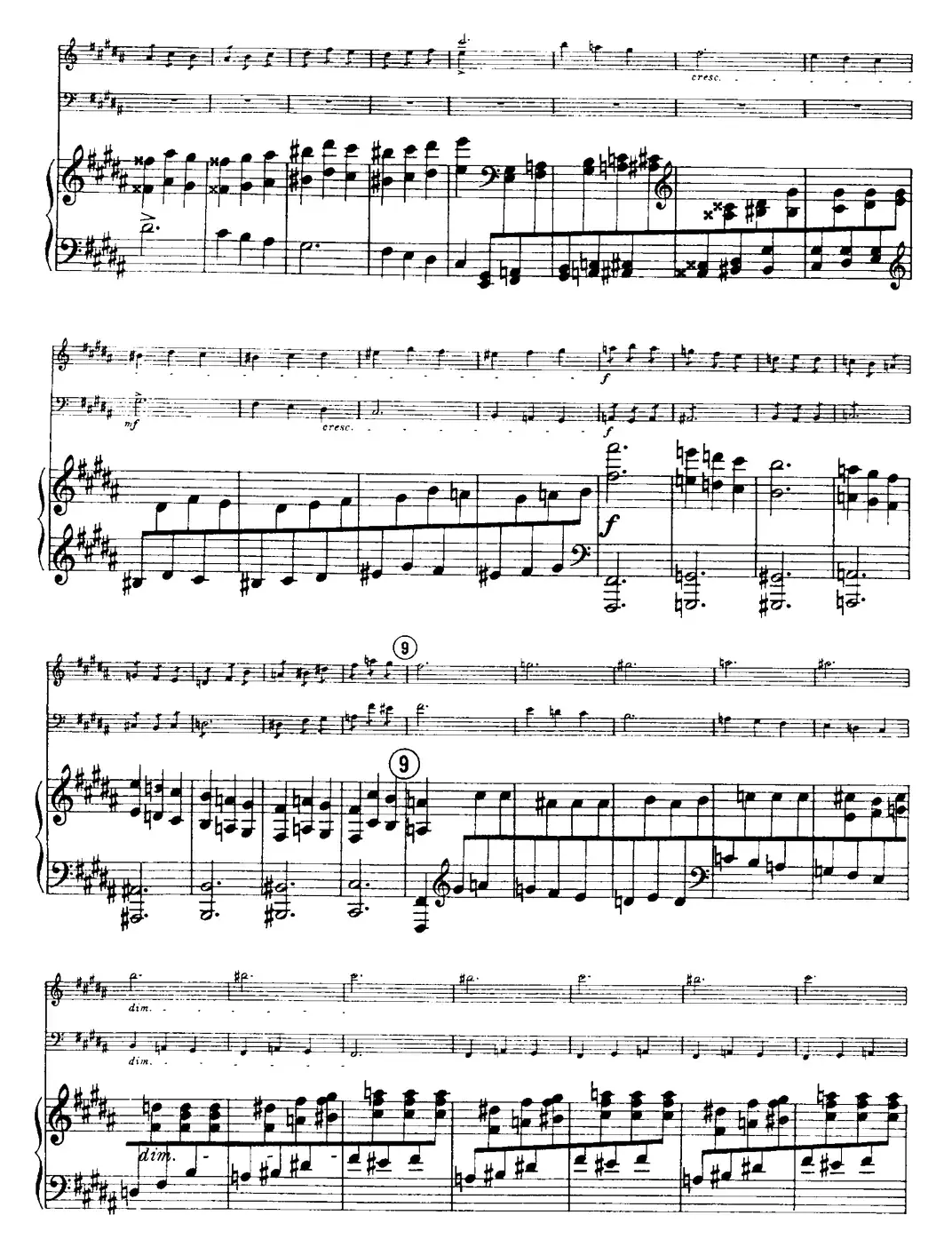 Franck《Piano Trio Op.1 No.1，F-sharp minor》（Ⅱ、小提琴+大提琴+钢琴伴奏）