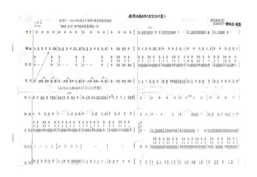 改编新民乐电声版【五哥放羊、吉他与竹笛】